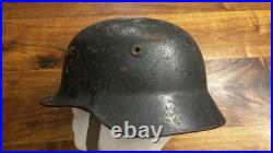 Original German WW2 Helmet 64 with Liner & Chinstrap