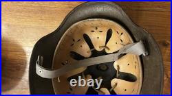 Original German WW2 Helmet 64 with Liner & Chinstrap