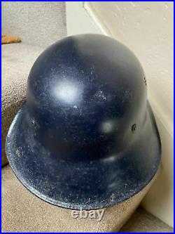 Original German WW2 Luftschutz Helmet-Last Ditch-1944 / 1945 -Nice-Free Shipping