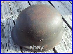 Original German WW2 M40 Luftwaffe Combat helmet Q64 Dark Blue