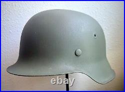 Original German WW2 M42 Helmet (Restored) Huge Perfect 68 Shell 60 Liner ET68