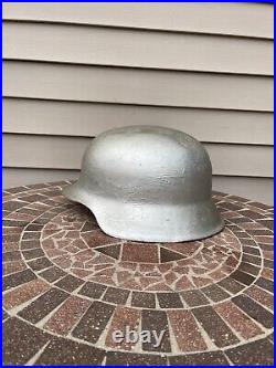 Original German WW2 Relic M35/40 Helmet Shell. Bullets Damages For Restoration