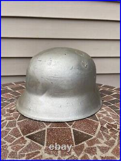 Original German WW2 Relic M35/40 Helmet Shell. Bullets Damages For Restoration