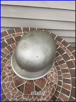 Original German WW2 Relic M35/40 Helmet Shell. Bullets Damages For Restoration