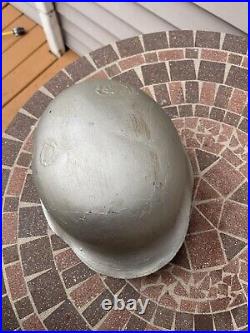 Original German WW2 Relic M35/40 Helmet Shell. Bullets Damages For Restoration