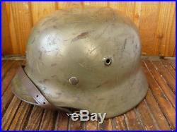 Original German WW2 Steel Helmet M-40, size 64, restoration with liner