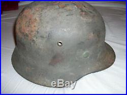 Original German WW2 WWii M40 Helmet Q64 Army SD Nice Original Liner