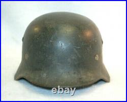Original German WWII Army Heer M40 Named Single Eagle Decal Helmet Q64 M4746