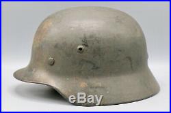 Original German WWII M35 No Decal Helmet Bringback Named