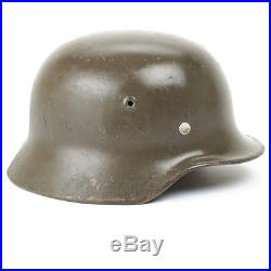 Original German WWII M40 Stahlhelm Steel Helmet- Shell Size 64, Maker Marked