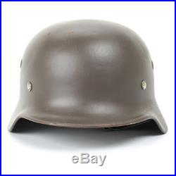 Original German WWII M40 Stahlhelm Steel Helmet- Shell Size 66, Maker Marked