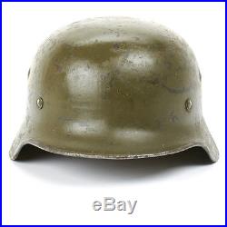 Original German WWII M40 Stahlhelm Steel Helmet- Shell Size 68, Maker Marked