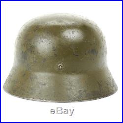 Original German WWII M40 Stahlhelm Steel Helmet- Shell Size 68, Maker Marked