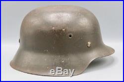 Original German WWII M42 Named No Decal Helmet