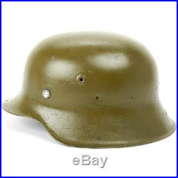 Original German WWII M42 Stahlhelm Steel Helmet- Shell Size 66, Maker Marked