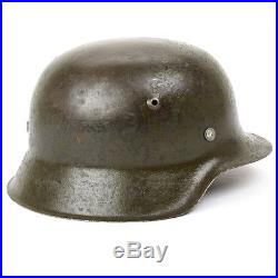 Original German WWII M42 Stahlhelm Steel Helmet- Shell Size 66, Maker Marked
