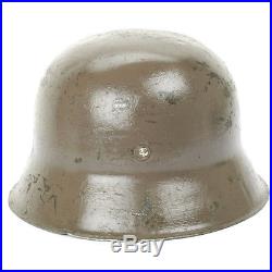 Original German WWII M42 Stahlhelm Steel Helmet- Shell Size 68, Maker Marked
