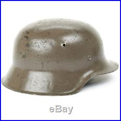 Original German WWII M42 Stahlhelm Steel Helmet- Shell Size 68, Maker Marked