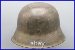 Original German WWII ND M42 Helmet with Leather Chinstrap