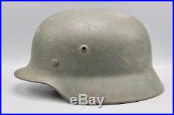 Original German WWII Named Army M35 No Decal Helmet with Liner