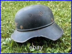 Original German WWII helmet Luftschutz air defence Gladiator M38 Luftwaffe WW2