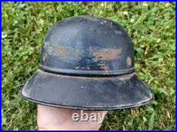 Original German WWII helmet Luftschutz air defence Gladiator M38 Luftwaffe WW2