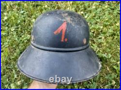 Original German WWII helmet Luftschutz air defence Gladiator M38 Luftwaffe WW2 Original German WWII helmet Luftschutz air defence Gladiator M38 Luftwaffe WW2