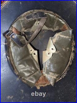 Original Helmet w Liner WWII-Gladiator-World War-Luftschutz-german-US 1944-1945