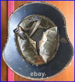 Original Helmet w Liner WWII-Gladiator-World War-Luftschutz-german-US 1944-1945