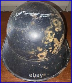 Original Helmet w Liner WWII-Gladiator-World War-Luftschutz-german-US 1944-1945