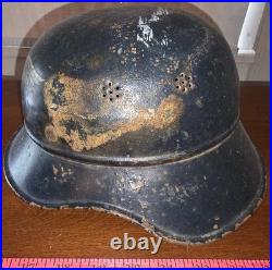 Original Helmet w Liner WWII-Gladiator-World War-Luftschutz-german-US 1944-1945