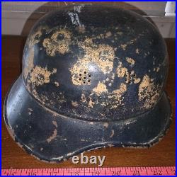 Original Helmet w Liner WWII-Gladiator-World War-Luftschutz-german-US 1944-1945