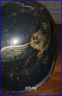 Original Helmet w Liner WWII-Gladiator-World War-Luftschutz-german-US 1944-1945