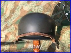 Original M40 WWII German STAHLHELM Helmet m35 Q66 large shell Alexander Restored
