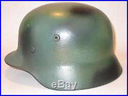 Original NAMED WWII German Army M35 Stahlhelm Helmet and Liner size 64