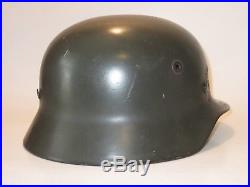 Original NAMED WWII German Military M40 Q64 Stahlhelm Helmet with Liner