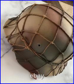 Original Refurbished German Helmet M40 WW2 Shell Size 64 Camo Paint & Net