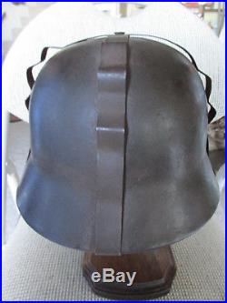 Original Stamped M40 German Camo Band Helmet Liner Chinstrap WW2 Badge Medal Pin