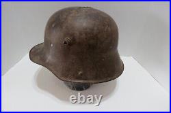 Original WW 2 German Helmet Battle Damage Genuine