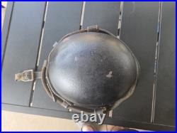 Original WW II m40 Helmet with Leather Strap hand made for a german soldier