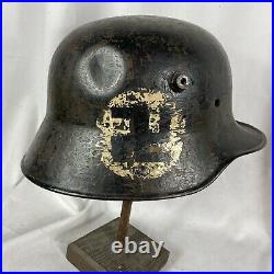 Original WW1 Painted German Helmet M16 M17 M18 Used Wwii