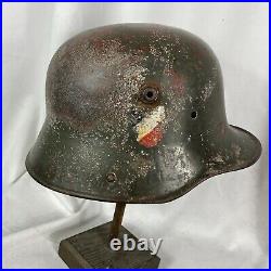 Original WW1 Painted German Helmet M16 M17 M18 Used Wwii Luftwaffe