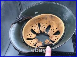 Original WW1 / WW2 German Transitional M16 Helmet Rare Variation KM helmet