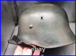 Original WW1 / WW2 German Transitional M16 Helmet Rare Variation KM helmet