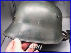 Original WW1 / WW2 German Transitional M16 Helmet Rare Variation KM helmet