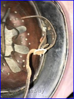 Original WW2 GERMAN Stahlhelm M40 HELMET ET64 with Liner & CHIN STRAP Evidence FBI