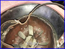 Original WW2 GERMAN Stahlhelm M40 HELMET ET64 with Liner & CHIN STRAP Evidence FBI