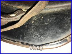 Original WW2 GERMAN Stahlhelm M40 HELMET ET64 with Liner & CHIN STRAP Evidence FBI