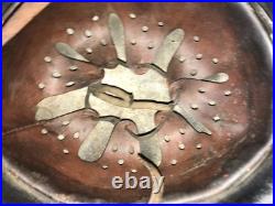 Original WW2 GERMAN Stahlhelm M40 HELMET ET64 with Liner & CHIN STRAP Evidence FBI