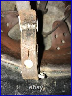 Original WW2 GERMAN Stahlhelm M40 HELMET ET64 with Liner & CHIN STRAP Evidence FBI